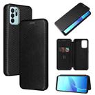 Carbon Fiber Texture Horizontal Flip TPU + PC + PU Leather Case with Card Slot For OPPO Reno6 Z(Black) - 1