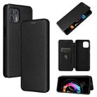 Carbon Fiber Texture Horizontal Flip TPU + PC + PU Leather Case with Card Slot For Motorola Edge 20 Lite(Black) - 1