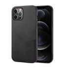 For iPhone 12 Pro Max Skin Feel PU + TPU Protective Case with Card Slot(Black) - 1