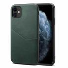 For iPhone 11 Skin Feel PU + TPU Protective Case with Card Slot (Green) - 1