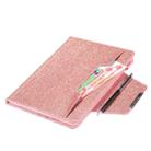 For iPad Pro 12.9 2022 / 2021 / 2020 / 2018 Glitter Powder Horizontal Flip Leather Tablet Case with Holder & Card Slot & Photo Frame & Wallet(Pink) - 4