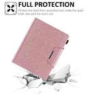 For iPad Pro 12.9 2022 / 2021 / 2020 / 2018 Glitter Powder Horizontal Flip Leather Tablet Case with Holder & Card Slot & Photo Frame & Wallet(Pink) - 8