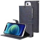 GOOSPERY BLUE MOON Crazy Horse Texture Horizontal Flip Leather Case with Holder & Card Slot & Wallet For iPhone 13 mini(Dark Blue) - 1