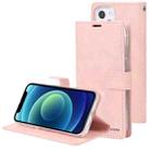 For iPhone 13 mini GOOSPERY BLUE MOON Crazy Horse Texture Horizontal Flip Leather Case with Holder & Card Slot & Wallet (Rose Gold) - 1