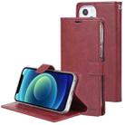 For iPhone 13 mini GOOSPERY BLUE MOON Crazy Horse Texture Horizontal Flip Leather Case with Holder & Card Slot & Wallet (Wine Red) - 1