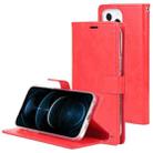 For iPhone 13 Pro GOOSPERY BLUE MOON Crazy Horse Texture Horizontal Flip Leather Case with Holder & Card Slot & Wallet (Red) - 1