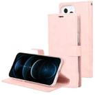 For iPhone 13 Pro GOOSPERY BLUE MOON Crazy Horse Texture Horizontal Flip Leather Case with Holder & Card Slot & Wallet (Rose Gold) - 1