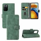 Solid Color Skin Feel Magnetic Buckle Horizontal Flip Calf Texture PU Leather Case with Holder & Card Slots & Wallet For Xiaomi Redmi 10(Green) - 1