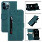 For iPhone 13 Pro Reverse Buckle Horizontal Flip PU Leather Case with Holder & Card Slot & Wallet (Lake Blue) - 1