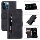 For iPhone 13 Pro Max Reverse Buckle Horizontal Flip PU Leather Case with Holder & Card Slot & Wallet (Black) - 1