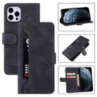 For iPhone 12 Pro Max Reverse Buckle Horizontal Flip PU Leather Case with Holder & Card Slot & Wallet(Black) - 1