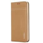 For iPhone 11 Pro Max GEBEI Top-grain Leather Horizontal Flip Protective Case with Holder & Card Slots(Khaki) - 2