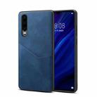 For Huawei P30 Skin Feel PU + TPU Protective Case with Card Slot(Blue) - 1