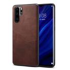 For Huawei P30 Pro Skin Feel PU + TPU Protective Case with Card Slot(Brown) - 1