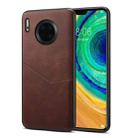 For Huawei Mate 30 Skin Feel PU + TPU Protective Case with Card Slot(Brown) - 1