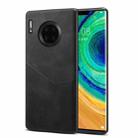 For Huawei Mate 30 Pro Skin Feel PU + TPU Protective Case with Card Slot(Black) - 1
