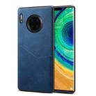 For Huawei Mate 30 Pro Skin Feel PU + TPU Protective Case with Card Slot(Blue) - 1