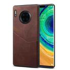 For Huawei Mate 30 Pro Skin Feel PU + TPU Protective Case with Card Slot(Brown) - 1