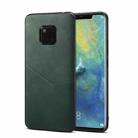 For Huawei Mate 20 Pro Skin Feel PU + TPU Protective Case with Card Slot(Green) - 1