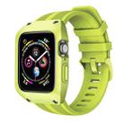 For Apple Watch 5 & 4 40mm Separable Armor Shockproof Silicone Case + Strap Watch Band(Green) - 1