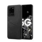 For Samsung Galaxy S20 Ultra 5G Skin Feel PU + TPU Protective Case with Card Slot(Black) - 1