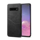 For Samsung Galaxy S10 Skin Feel PU + TPU Protective Case with Card Slot(Black) - 1