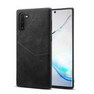 For Samsung Galaxy Note10 Skin Feel PU + TPU Protective Case with Card Slot(Black) - 1