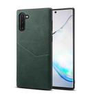For Samsung Galaxy Note10 Skin Feel PU + TPU Protective Case with Card Slot(Green) - 1