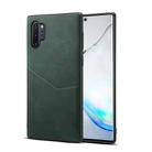 For Samsung Galaxy Note10+ Skin Feel PU + TPU Protective Case with Card Slot(Green) - 1