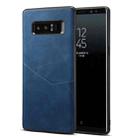 For Samsung Galaxy Note8 Skin Feel PU + TPU Protective Case with Card Slot(Blue) - 1