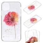 For iPhone 13 mini Coloured Drawing Pattern Transparent TPU Protective Case (Flower) - 1