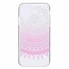 For iPhone 13 Pro Coloured Drawing Pattern Transparent TPU Protective Case (Pink Flower) - 2