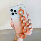 For iPhone 12 mini Gradient + Circle Bracelet TPU Phone Protective Case (Gradient Orange) - 1