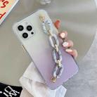 For iPhone 12 mini Gradient + Oval Ring Bracelet TPU Phone Protective Case (Gradient Purple) - 1