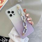 For iPhone 12 Pro Max Gradient + Oval Ring Bracelet TPU Phone Protective Case(Gradient Purple) - 1