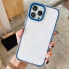 For iPhone 12 mini 360 Plane Two-color Transparent TPU Phone Protective Case (Blue) - 1