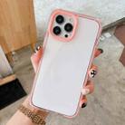 For iPhone 12 / 12 Pro 360 Plane Two-color Transparent TPU Phone Protective Case(Pink) - 1