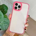 For iPhone 12 Pro Max 360 Plane Two-color Transparent TPU Phone Protective Case(Rose Red) - 1