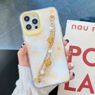 For iPhone 12 / 12 Pro Flower Pattern + Bracelet TPU Phone Protective Case(Yellow Flowers) - 1