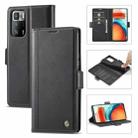 For Xiaomi Redmi Note 10 Pro/Note 10 Pro Max LC.IMEEKE Magnetic Buckle PU + TPU Horizontal Flip Leather Case with Holder & Card Slots & Wallet(Black) - 1