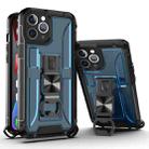 For iPhone 12 Pro Max PC + TPU Shockproof Protective Case with Corkscrew Holder(Royal Blue) - 1