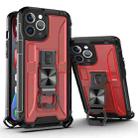 For iPhone 12 Pro Max PC + TPU Shockproof Protective Case with Corkscrew Holder(Royal Red) - 1