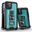 For iPhone 12 PC + TPU Shockproof Protective Case with Corkscrew Holder(Sky Blue) - 1