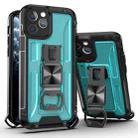For iPhone 12 mini PC + TPU Shockproof Protective Case with Corkscrew Holder (Sky Blue) - 1