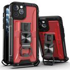 For iPhone 12 mini PC + TPU Shockproof Protective Case with Corkscrew Holder (Royal Red) - 1