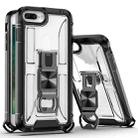 PC + TPU Shockproof Protective Case with Corkscrew Holder For iPhone 8 Plus & 7 Plus(Transparent White) - 1