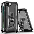 PC + TPU Shockproof Protective Case with Corkscrew Holder For iPhone 8 Plus & 7 Plus(Transparent Black) - 1