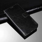 For iPhone 13 idewei Crazy Horse Texture Horizontal Flip Leather Case with Holder & Card Slots & Wallet(Black) - 1