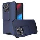 For iPhone 13 Pro Up and Down Sliding Camera Cover Design Shockproof TPU + PC Protective Case (Blue) - 1