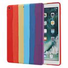 Rainbow Liquid Silicone + PC Shockproof Protective Case For iPad Air 10.5 inch 2019 - 1
